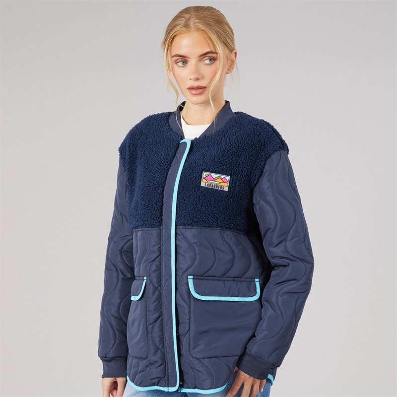 Lagooners Womens Chatsworth Bomber Jacket Navy - Image 3