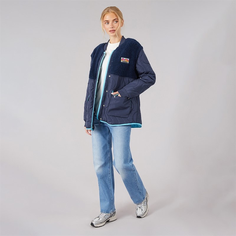 Lagooners Womens Chatsworth Bomber Jacket Navy - Image 4
