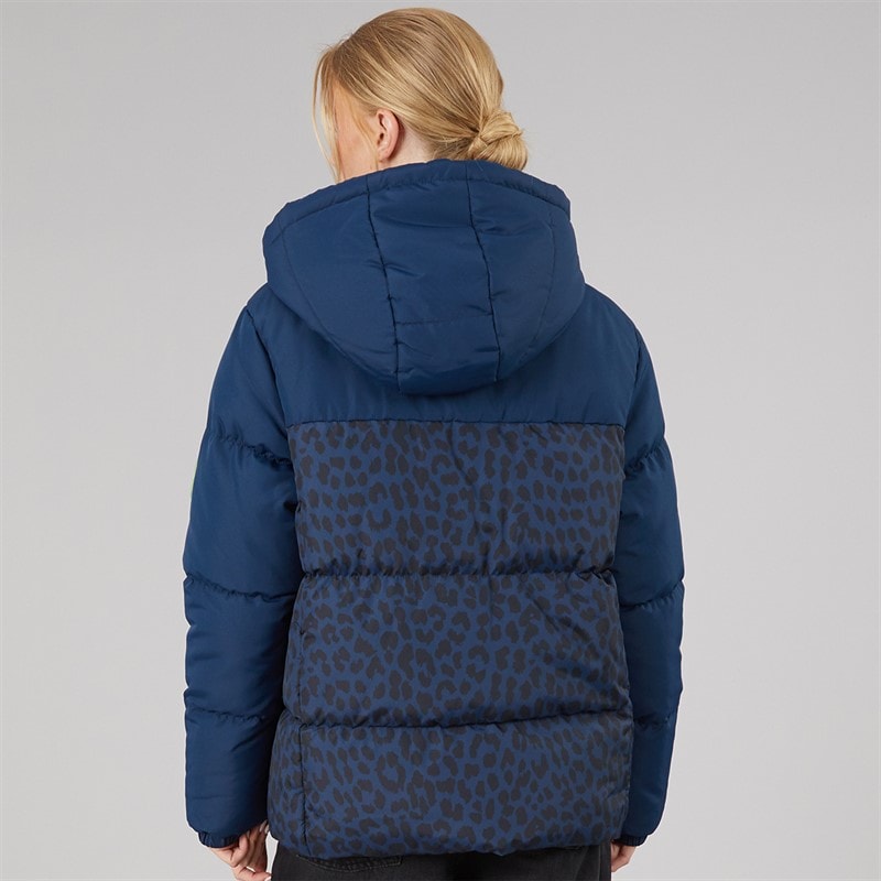 Lagooners Womens Aussie Short Puffer Jacket Leopard - Image 2