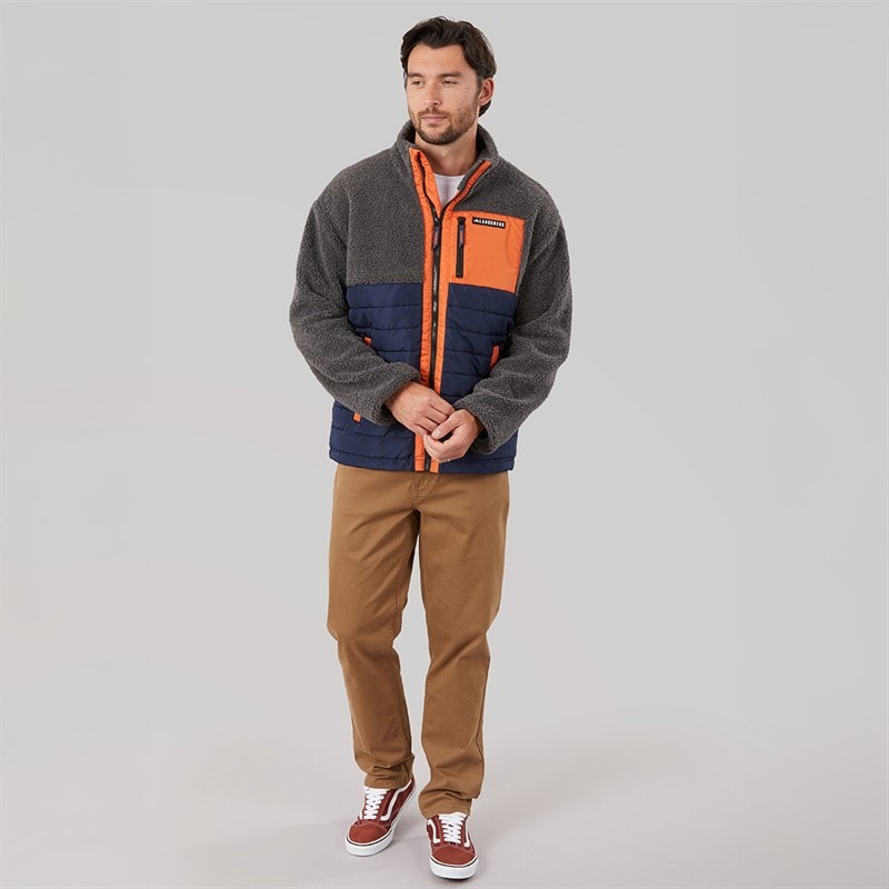 Lagooners Mens Hybrid Jacket Steel Grey/Burnt Orange - Image 4