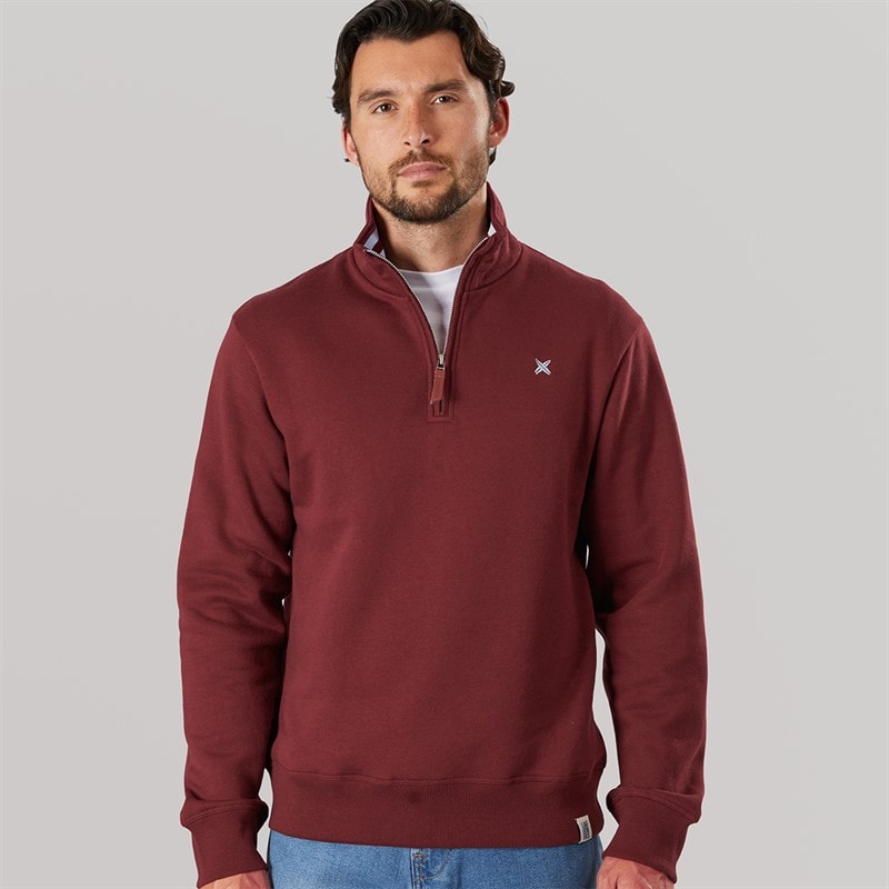 Lagooners Mens Sargasso 2 Funnel Neck Sweat undy Burg - Image 1