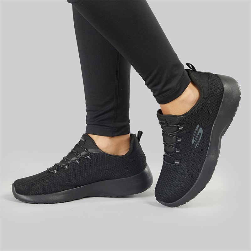 SKECHERS Womens Dynamight Trainers Black/Black