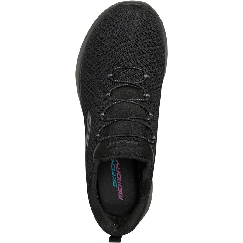 SKECHERS SPORT SKECHERS Womens Dynamight Trainers Black/Black - Image 4
