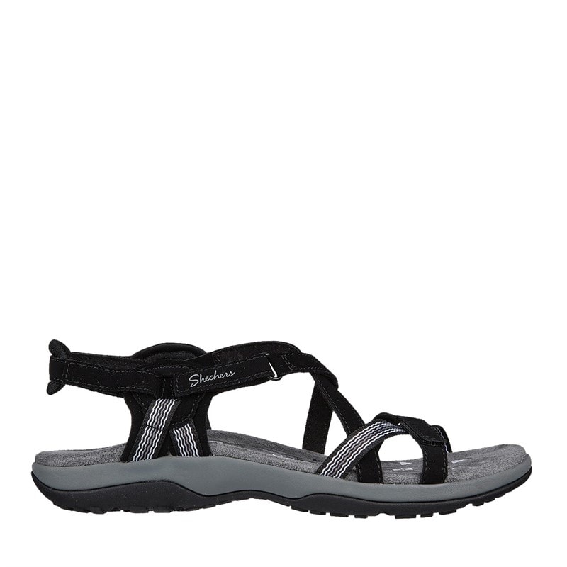 SKECHERS SPORT SKECHERS Womens Reggae Slim Sun Array Sandals Black - Image 1