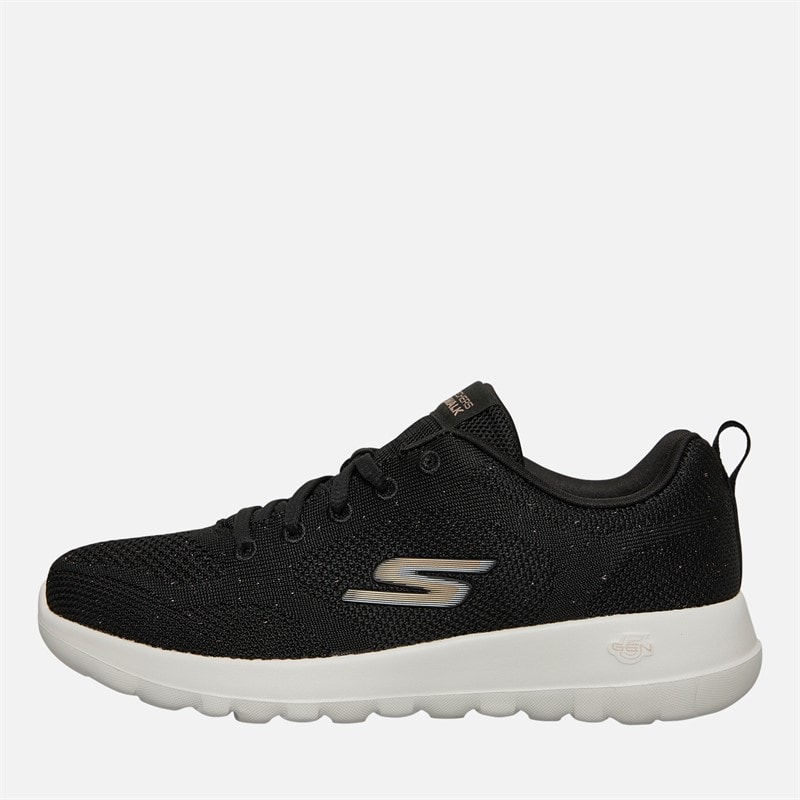 SKECHERS SPORT SKECHERS Womens Go Walk Joy Violet Trainers Black/Rose Gold - Image 2