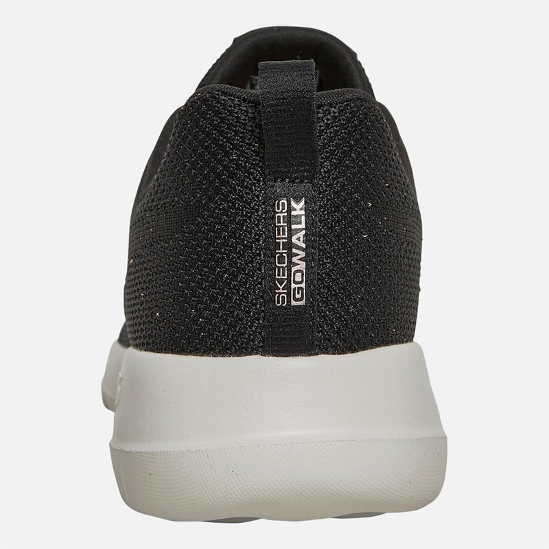 SKECHERS SPORT SKECHERS Womens Go Walk Joy Violet Trainers Black/Rose Gold - Image 4
