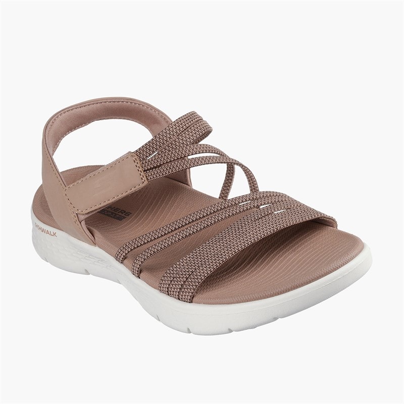 SKECHERS Womens Go Walk Flex Sandals Natural - Image 3