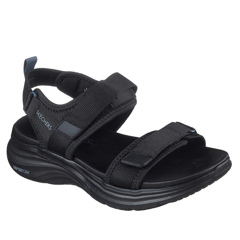 SKECHERS SPORT SKECHERS Womens Vapor Foam Sandals Black - Image 3