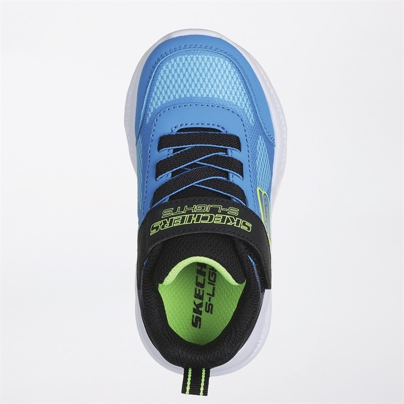 SKECHERS SPORT SKECHERS Infant Boys Meteor Lights Krondox Trainers Blue/Black - Image 3