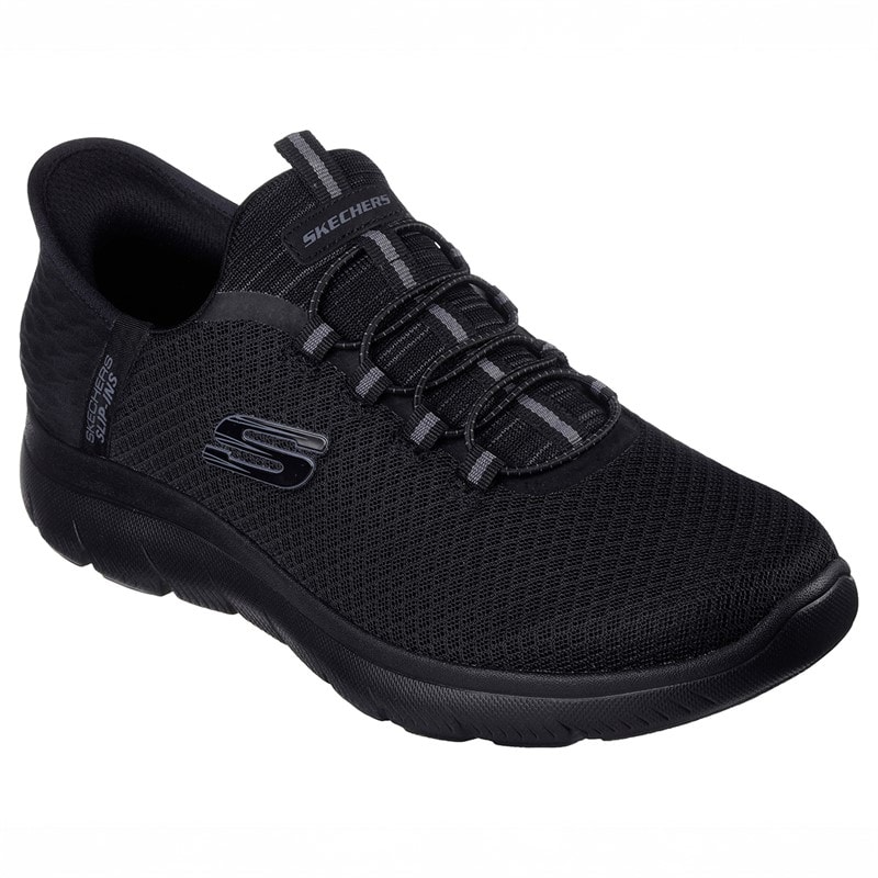 SKECHERS SPORT SKECHERS Mens Summit Slip-Ins High Range Sneakers Black - Image 3