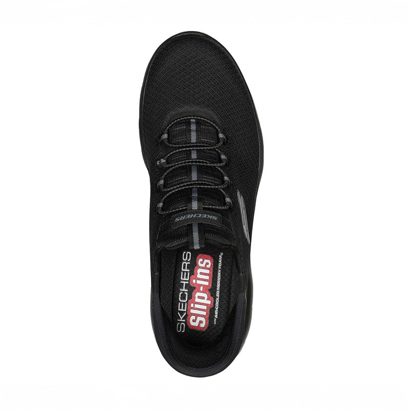 SKECHERS SPORT SKECHERS Mens Summit Slip-Ins High Range Sneakers Black - Image 4