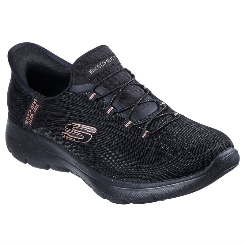 SKECHERS SPORT SKECHERS Womens Summits Classy Night Slip In Sneakers Black - Image 3