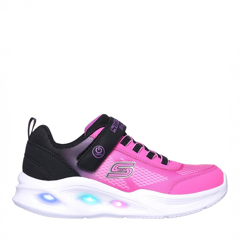 SKECHERS SPORT SKECHERS Girls Sola Glow Ombre Deluxe Sneakers Black - Image 1