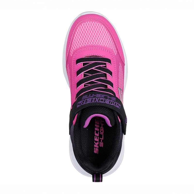 SKECHERS SPORT SKECHERS Girls Sola Glow Ombre Deluxe Sneakers Black - Image 4