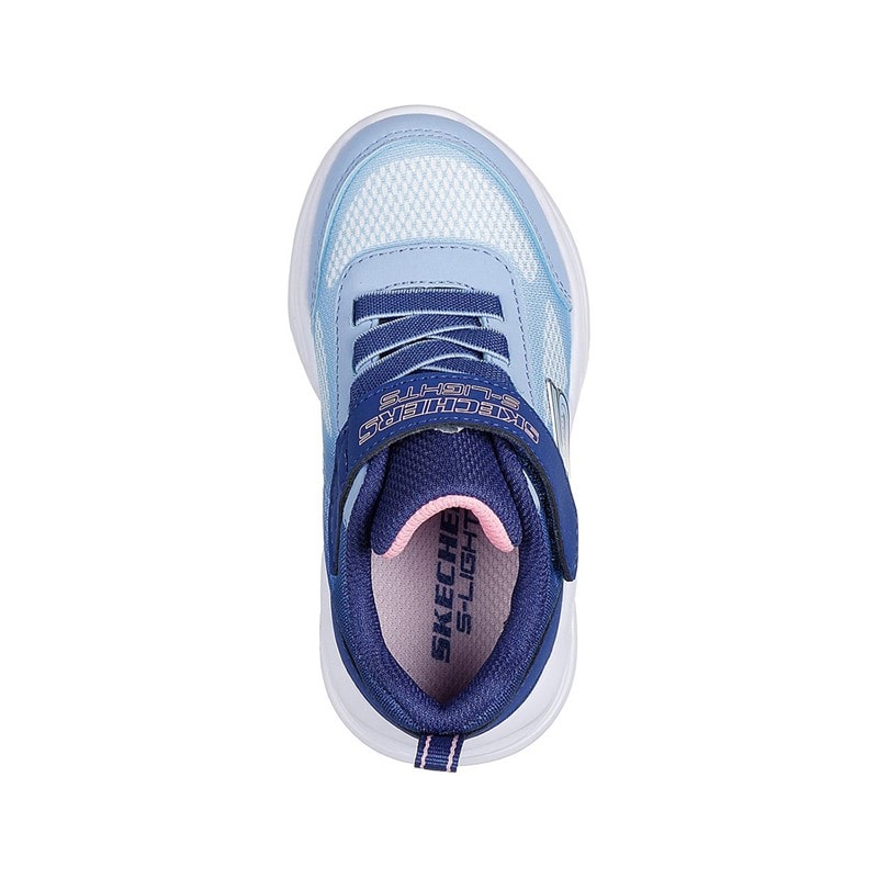 SKECHERS SPORT SKECHERS Infant Girls Sola Glow Ombre Deluxe Sneakers Navy - Image 4