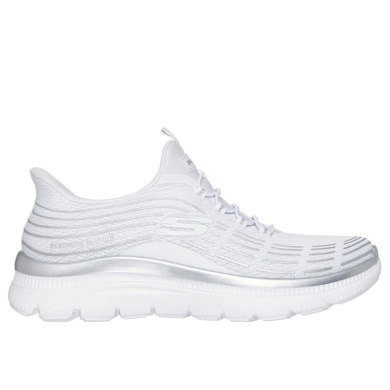 SKECHERS SPORT SKECHERS Womens Slip In Summits Plus Sneakers White - Image 1