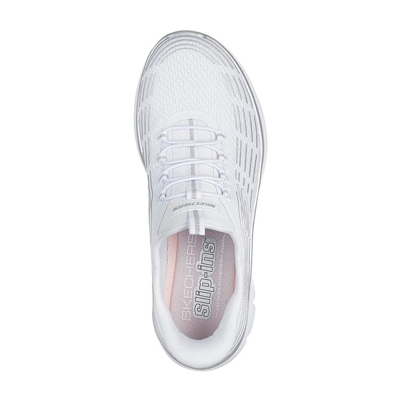 SKECHERS SPORT SKECHERS Womens Slip In Summits Plus Sneakers White - Image 4