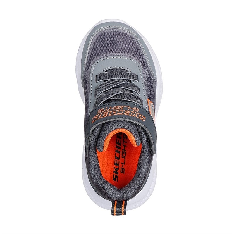 SKECHERS SPORT SKECHERS Infant Boys Meteor-Lights Krendox Sneakers Grey - Image 4