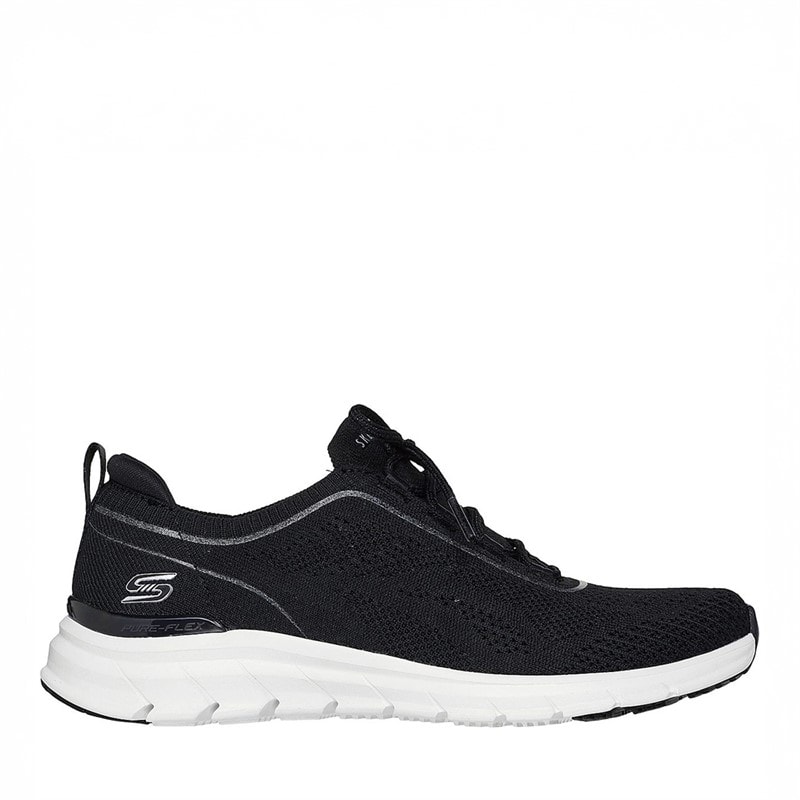 SKECHERS Womens Pure Flex Midnight Star Sneakers Black