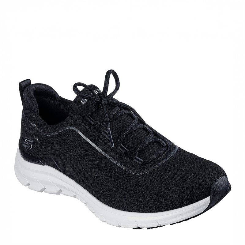 SKECHERS SPORT SKECHERS Womens Pure Flex Midnight Star Sneakers Black - Image 3