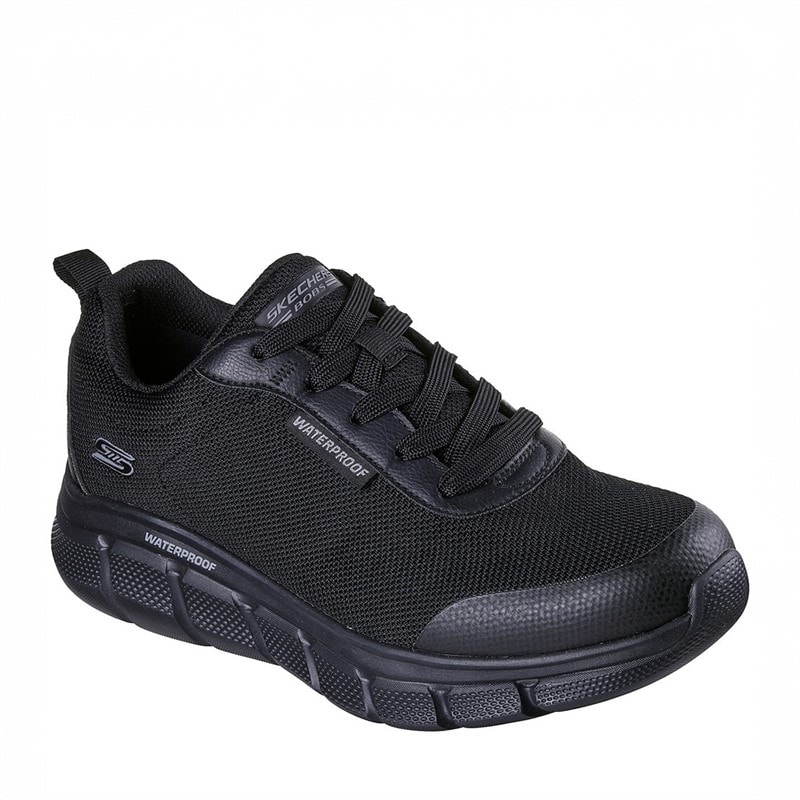 SKECHERS SPORT SKECHERS Mens Bobs B Flex Waterproof Sneakers Black - Image 3