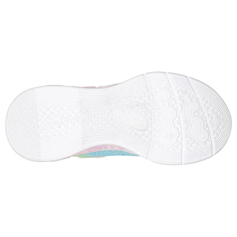 SKECHERS SPORT SKECHERS Girls Flutter Heart Lights Simply Love Sneakers Silver - Image 2