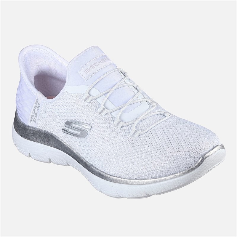 SKECHERS SPORT SKECHERS Womens Slip In Summits Sneakers White - Image 3