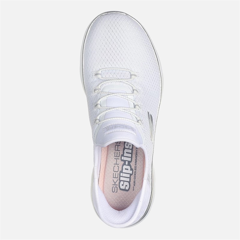 SKECHERS SPORT SKECHERS Womens Slip In Summits Sneakers White - Image 4