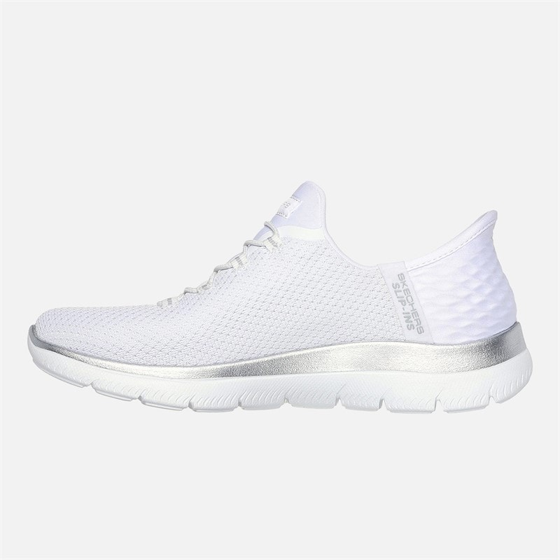 SKECHERS SPORT SKECHERS Womens Slip In Summits Sneakers White - Image 5