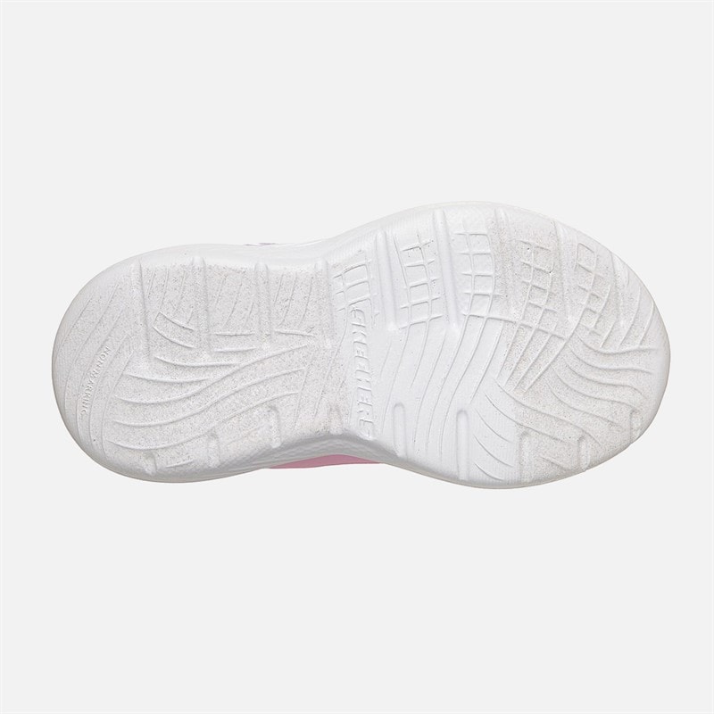 SKECHERS Infant Girls Dyna-Lite Tracing Tracks Sneakers Pink - Image 2