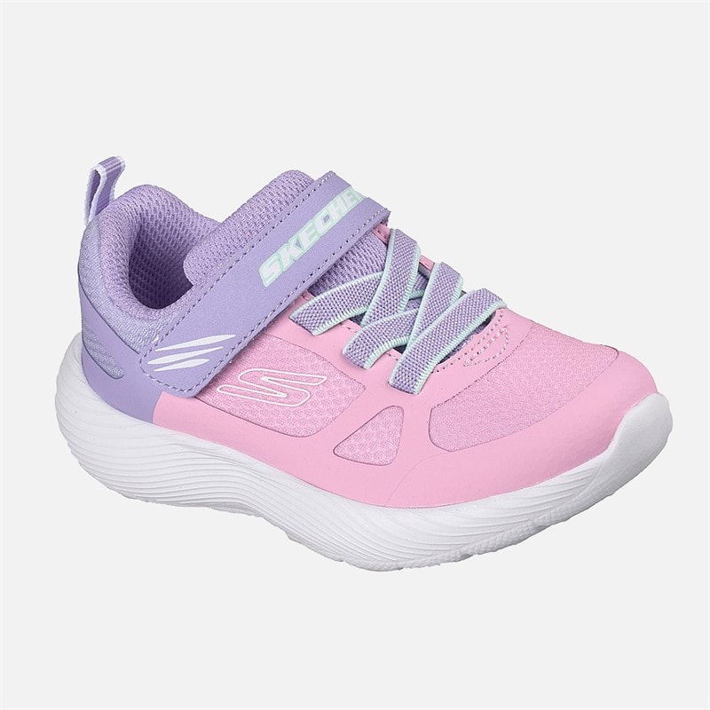 SKECHERS Infant Girls Dyna-Lite Tracing Tracks Sneakers Pink - Image 3