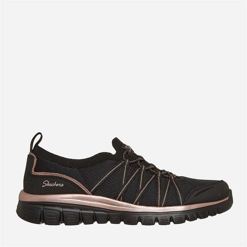 SKECHERS Womens Graceful Sneakers Black