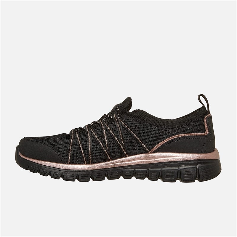 SKECHERS SPORT SKECHERS Womens Graceful Sneakers Black - Image 5