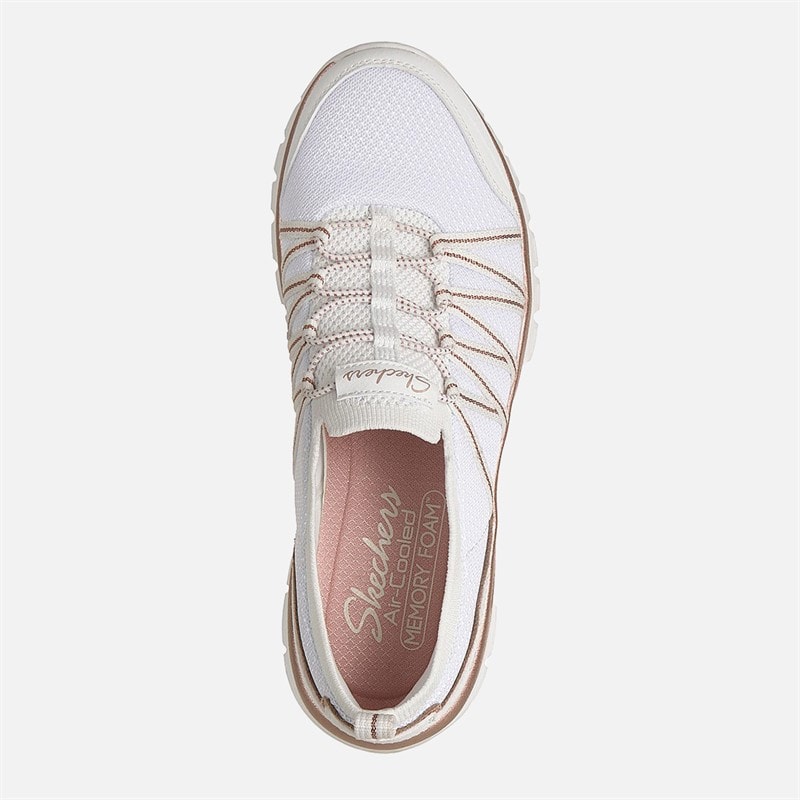 SKECHERS Womens Graceful Sneakers White - Image 4