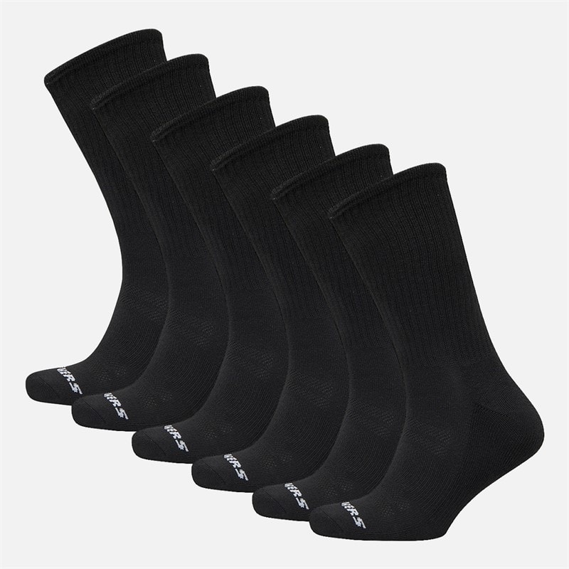 SKECHERS Six Pack Crew Socks Black - Image 1