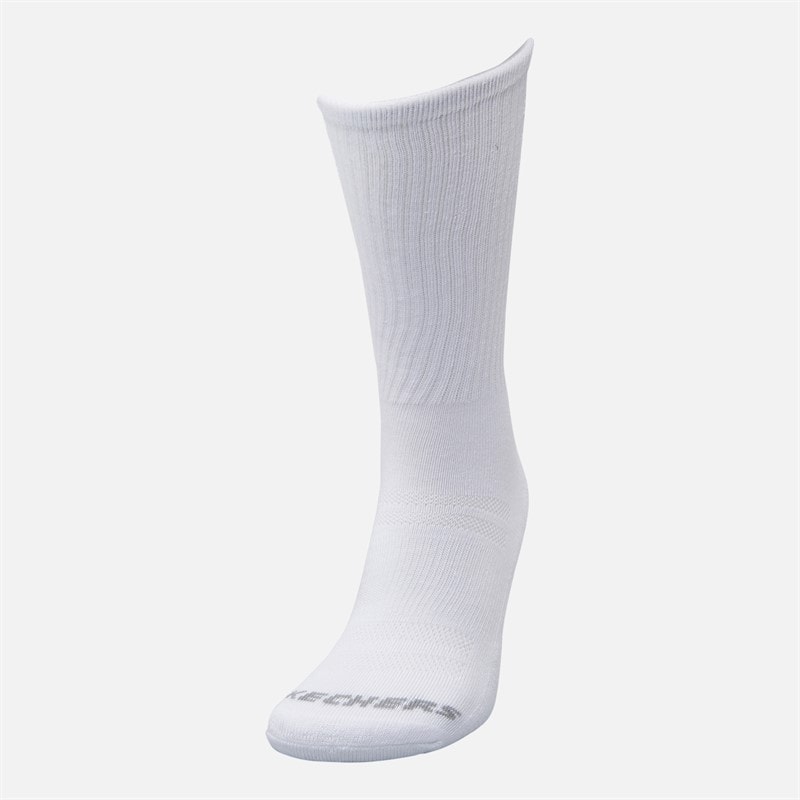 SKECHERS Six Pack Crew Socks White Traditional - Image 2