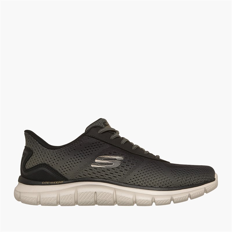 SKECHERS Mens Track Sneakers Olive