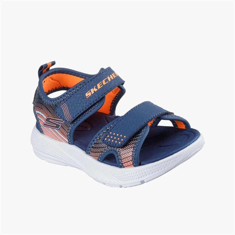 SKECHERS Boys Microspec-Splash Sandals Navy - Image 3
