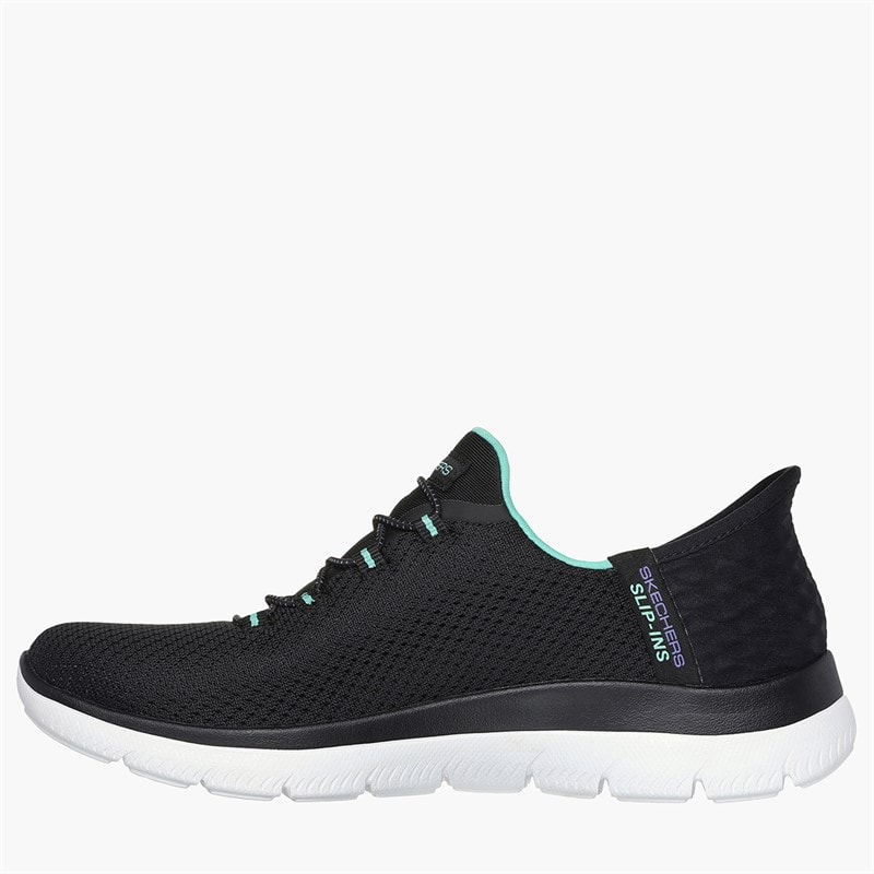 SKECHERS Womens Slip In Summits Sneakers Black - Image 5