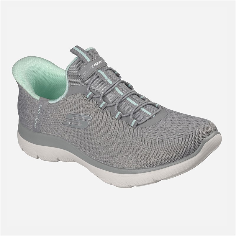 SKECHERS SPORT SKECHERS Womens Summits Slip-Ins Dream Chaser Sneakers Gray - Image 3