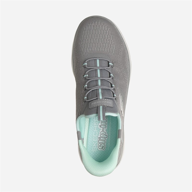 SKECHERS SPORT SKECHERS Womens Summits Slip-Ins Dream Chaser Sneakers Gray - Image 4