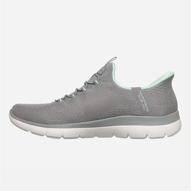SKECHERS SPORT SKECHERS Womens Summits Slip-Ins Dream Chaser Sneakers Gray - Image 5