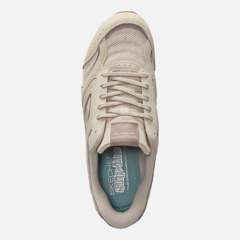 SKECHERS SPORT SKECHERS Womens Slip Ins Retro Lite Trainers Natural/Multi - Image 4