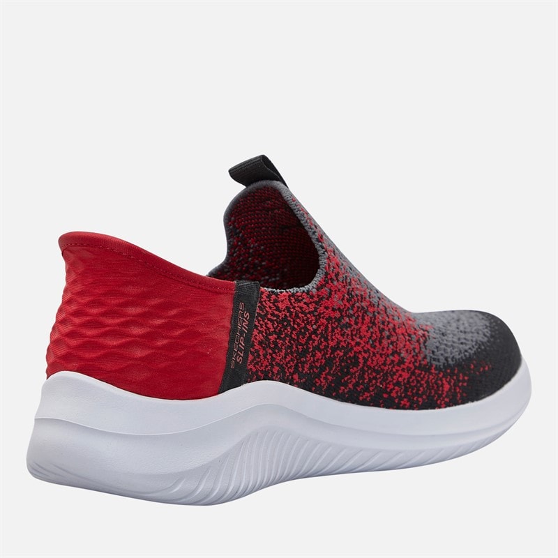 SKECHERS SPORT SKECHERS Boys Slip Ins Ultra Flex 3.0 Brisk Spec Trainers Charcoal/Red - Image 5