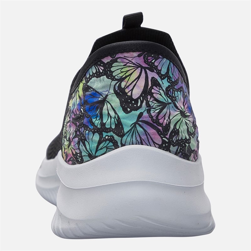 SKECHERS SPORT SKECHERS Girls Slip Ins Ultra Flex 3.0 Colory Wild Trainers Black/Multi - Image 3