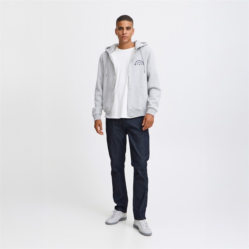 Blend Mens Zip Hoodie Stone Mix - Image 4