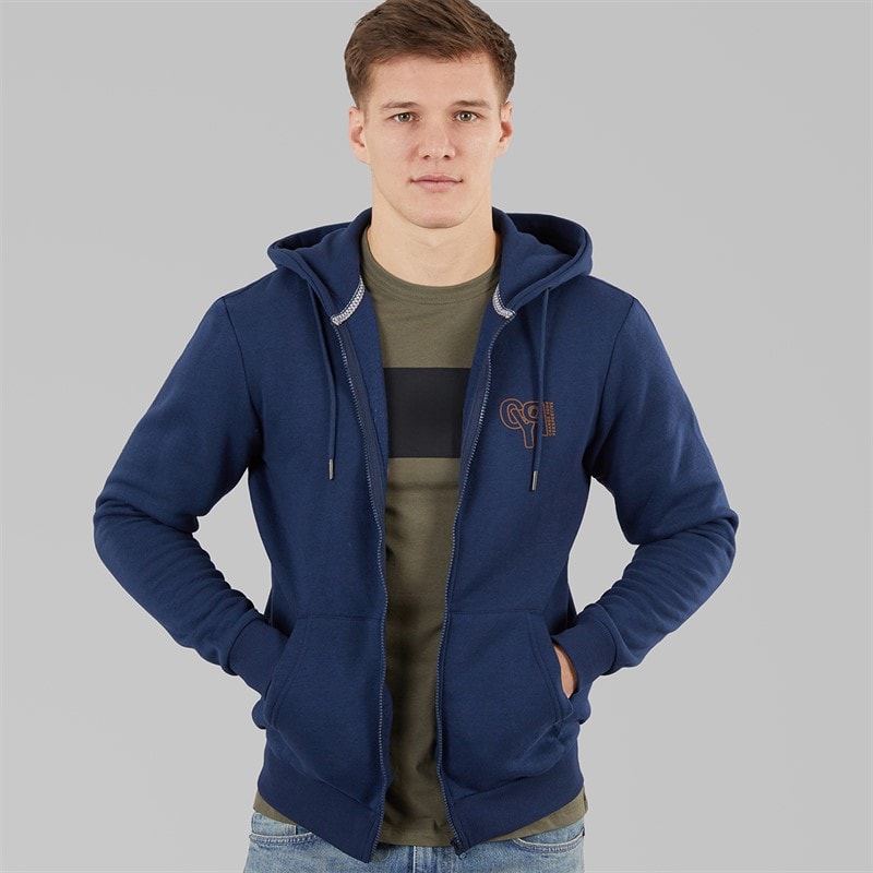Blend Mens Zip Hoodie Dress Blues - Image 1