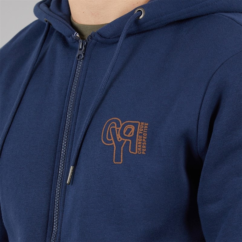 Blend Mens Zip Hoodie Dress Blues - Image 3
