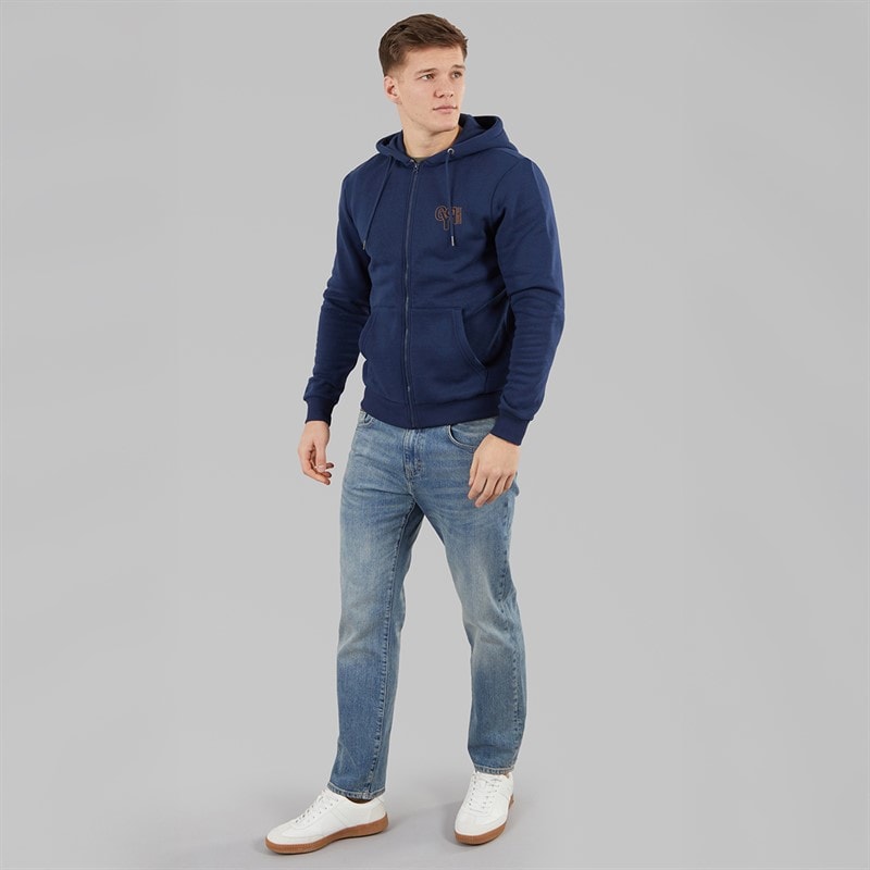 Blend Mens Zip Hoodie Dress Blues - Image 4
