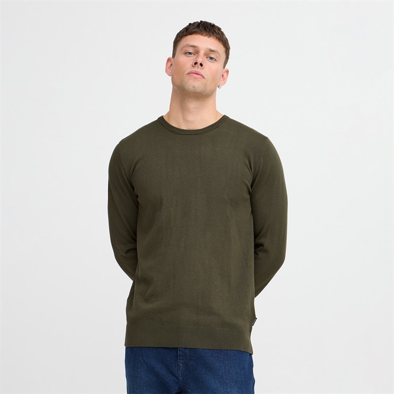 Blend Mens Knit Jumper Forest Night - Image 1